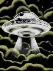 White UFO Art Print