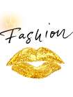 Gold Lips Art Print