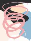 Mauve Swirls Minimalist Print