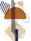 Navy Mood 2 Abstract Art Print