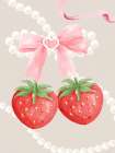 Strawberry Pearls Art Print
