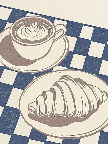 Chai At The Cafe Art Print