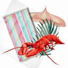 Lobster Lounging Coastal Print