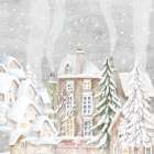 Village Snowstorm Art Print