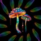 Flower Mushroom Art Print