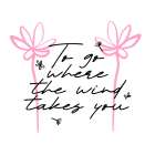 Retro The Wind Takes You 2 Art Print