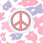 Retro Peace Sign 3 Art Print