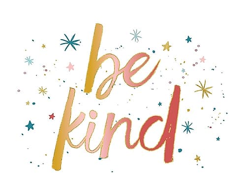 Be Kind Gold Kids Print