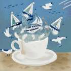 Whimsical Sailboat 1 Art Print