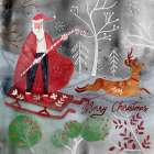 Winter Wonderland Santa Art Print