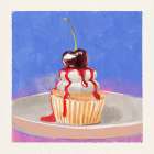 Cupcake Cherry V2 Art Print