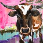 Florescent Steer Art Print