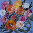 Violet Blue Bouquet Art Print