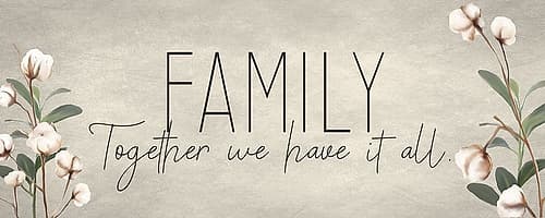 Family Together Cotton Art Print