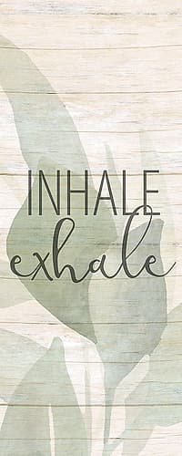 Inhale Exhale Panel Signs Print