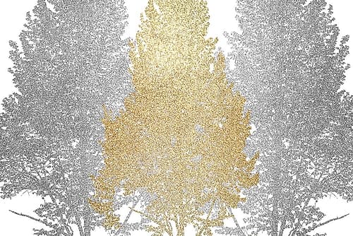 Stamped Trees Landscape Print