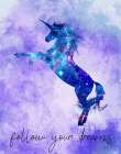 Follow your Dreams Unicorn Purple Art Print