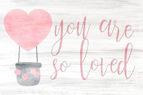 You are So Loved pink Kids Print
