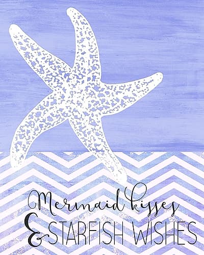 Mermaid Kisses Kids Print