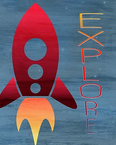 Space Explore 1 Art Print