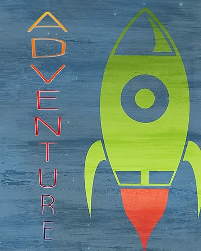 Space Explore 2 Kids Print