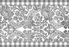 Gingham Floral Gray Kitchen Print