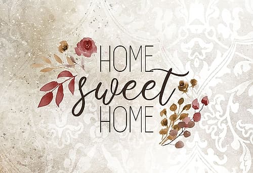 Home Sweet Home Floral 3 Art Print