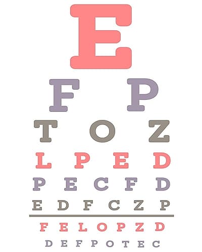 Eye Chart Pink Kids Print