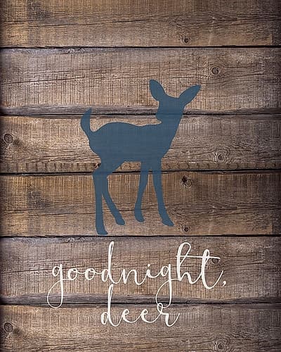 Goodnight Deer Blue Art Print by Kimberly Allen