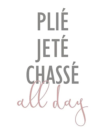 Plie All Day 2 Art Print