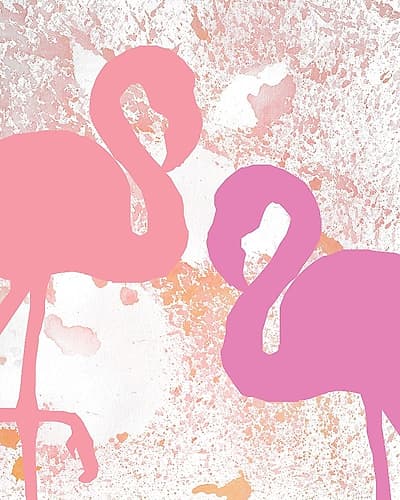 Flamingo Love 1 Art Print by Kimberly Allen