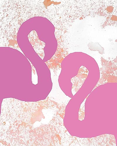 Flamingo Love 2 Art Print by Kimberly Allen