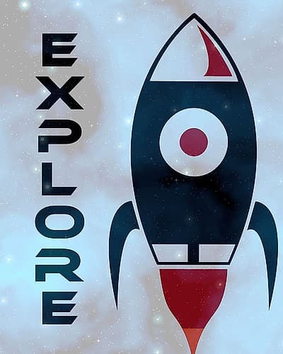 Explore Space Art Print
