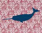 Paisley Whale 2 Art Print