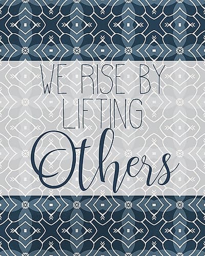 We Rise Inspirational Print
