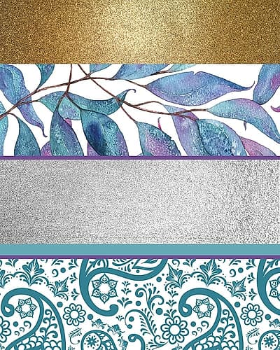 Mixed Teal Purple 2 Art Print