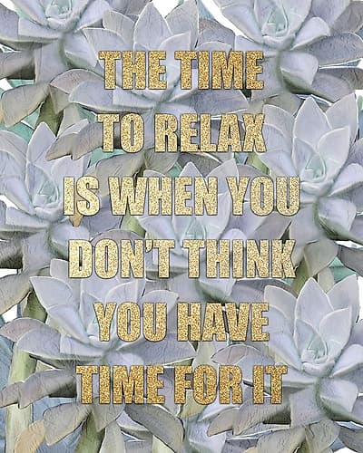 The Time to Relax Art Print