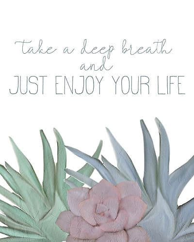 Enjoy your Life Inspirational Print