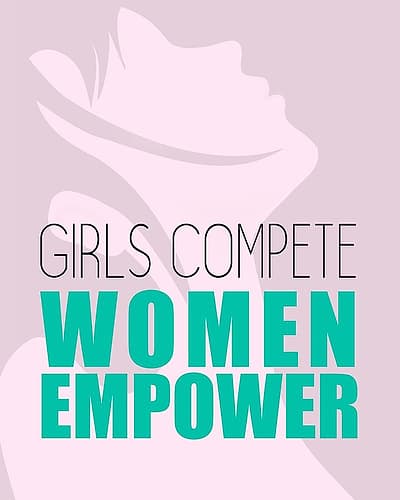 Girls Compete Inspirational Print