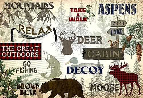 Rustic Lodge Leisure Print