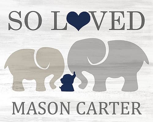 So Loved Blue Kids Print