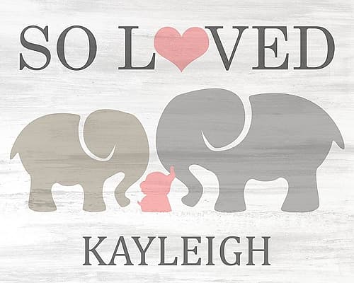 So Loved Pink Kids Print