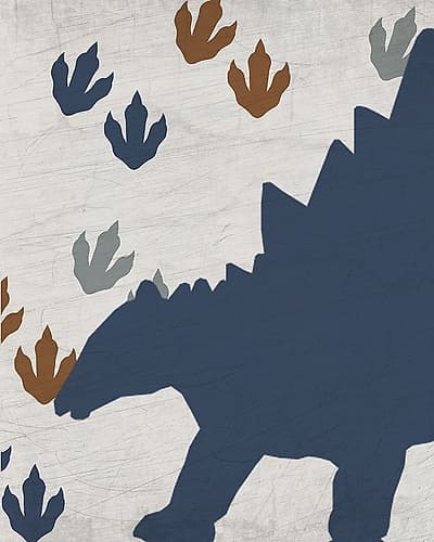 Rawr Tracks 2  v2 Kids Print
