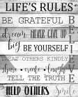 Lifes Rules Grey Art Print