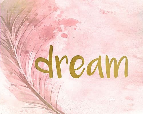 Dream Feather Inspirational Print