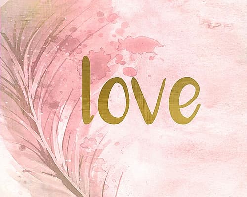 Love Feather Inspirational Print