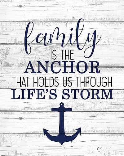 Family Anchor Inspirational Print