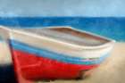 Red White and Blue Beach Art Print