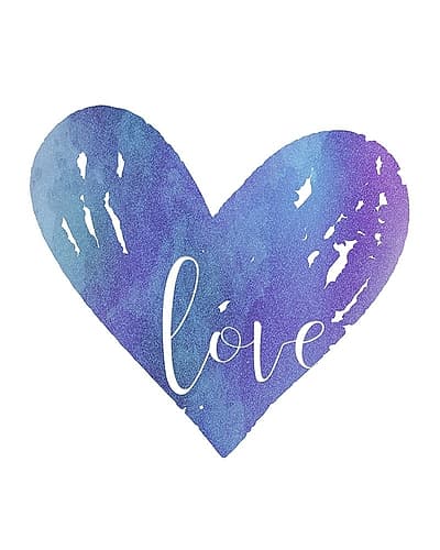 Watercolor Love 2 Inspirational Print