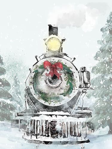Winter Train Aproaches Art Print